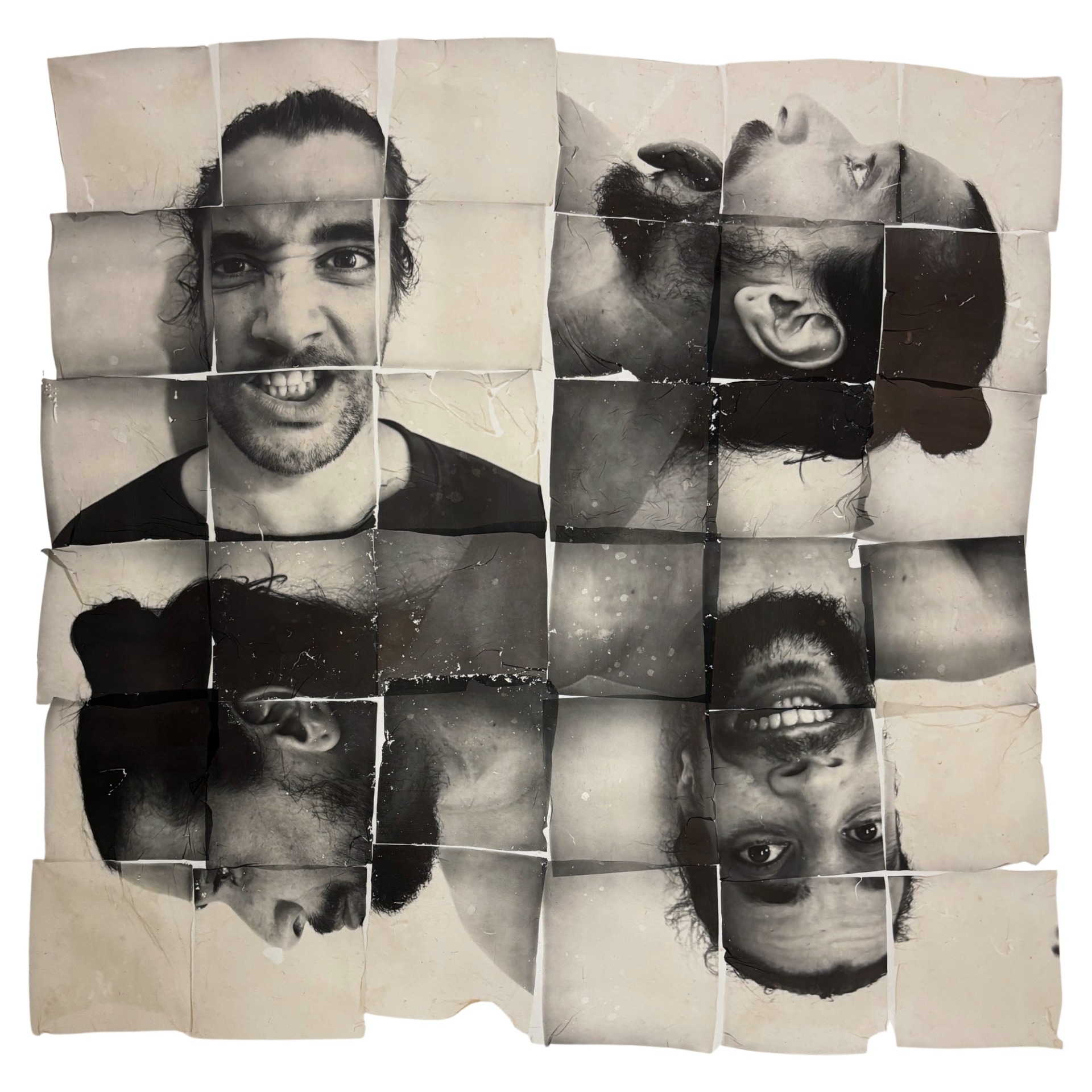 "Sentiments" Polaroid Emulsion Lift sobre Lienzo. Medidas: 80 x 80 cm. Año: 2025. Estado: Colección privada